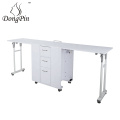 folding white manicure table station nail table beauty with vent